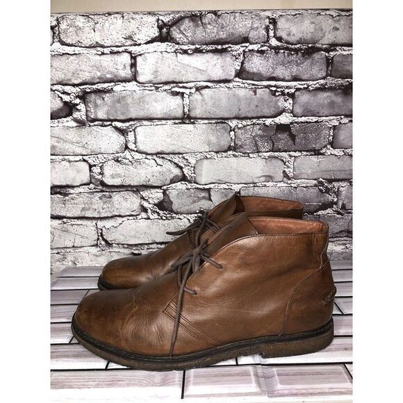 Polo Ralph Lauren Marlow Brown Leather Chukka Lace Up Boots Men’s Sz 10D US/44EU - Picture 7 of 16